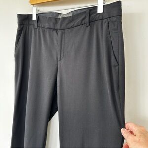 Banana Republic Classic Black Trousers, Mid-rise, Straight Leg, Wool Blend